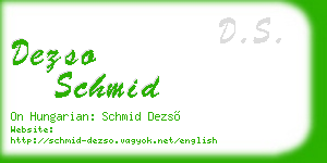 dezso schmid business card